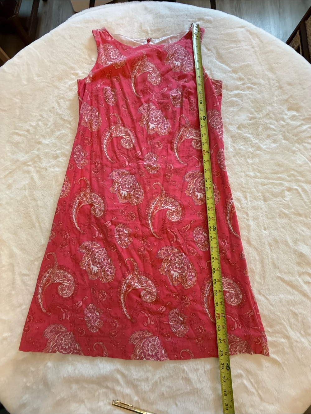 J. Crew Coral Pink Paisley A-Line Skirt